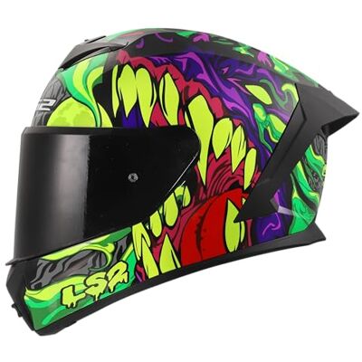 LS2 FF820 Rapid 3 Full Face Motorcycle Crash Helmet LYCANT Purple Green L (59 60cm) LS2 FF820 Rapid 3 Full Face Motorcycle Crash Helmet LYCANT Purple Green L (59 60cm)