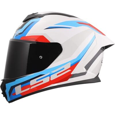 LS2 FF820 Rapid 3 Full Face Motorcycle Crash Helmet HYPER White Blue Red L (59 60cm) LS2 FF820 Rapid 3 Full Face Motorcycle Crash Helmet HYPER White Blue Red L (59 60cm)