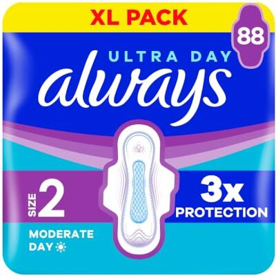 Always Ultra Pads Long Size 2 XL Pack 88CT Always Ultra Pads Long Size 2 XL Pack 88CT