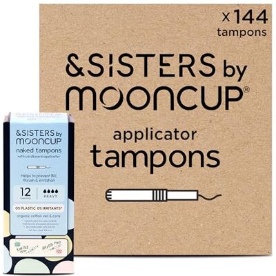 SISTERS by Mooncup Organic Cotton Eco-Applicator Tampons - Heavy SISTERS by Mooncup Organic Cotton Eco-Applicator Tampons - Heavy