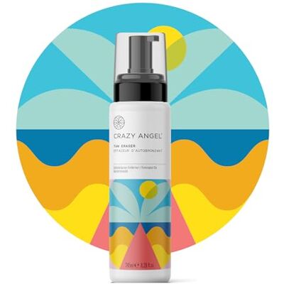 Crazy Angel Vegan Tan Eraser. Tan Removal Mousse. Made in UK. 245ml. Crazy Angel Vegan Tan Eraser. Tan Removal Mousse. Made in UK. 245ml.