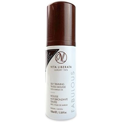 VITA LIBERATA Organic Self Tanning Mousse Fabulous Self Tan Mousse, Natural, Organic, Vegan Fake Tan Mousse with NEW Sheer Caramel Tint Medium 100 ml VITA LIBERATA Organic Self Tanning Mousse Fabulous Self Tan Mousse, Natural, Organic, Vegan Fake Tan Mousse with NEW Sheer Caramel Tint Medium 100 ml