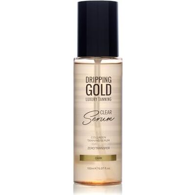 Dripping Gold Luxury Tanning Clear Serum Dark Transparent, Streak-Free & Hydrating Self Tanner Infused with Hyaluronic Acid & Vitamin E 150ml Dripping Gold Luxury Tanning Clear Serum Dark Transparent, Streak-Free & Hydrating Self Tanner Infused with Hyaluronic Acid & Vitamin E 150ml