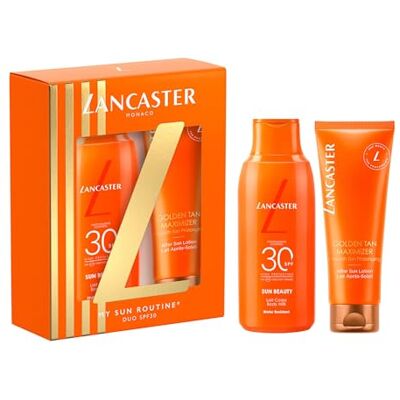 Lancaster Sun Beauty Skin Care Set, Sun Beauty Body Milk SPF30 175ml, water resistant & Golden Tan Maximizer After Sun Lotion, 125 ml Lancaster Sun Beauty Skin Care Set, Sun Beauty Body Milk SPF30 175ml, water resistant & Golden Tan Maximizer After Sun Lotion, 125 ml