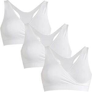 Medela Women's Sleep L White De Bundle (X3) Bra, White, Pack of 3, 101045110 Medela Women's Sleep L White De Bundle (X3) Bra, White, Pack of 3, 101045110
