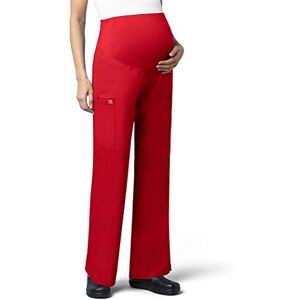 WINK Wonder 545AREDTXS Wonder Work Women's Maternity Cargo Pant, Red, Standard-XS Size WINK Wonder 545AREDTXS Wonder Work Women's Maternity Cargo Pant, Red, Standard-XS Size