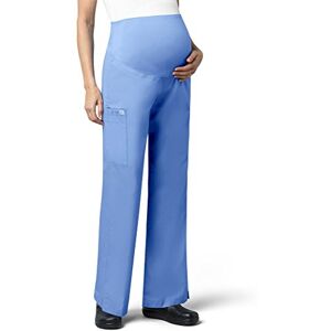WINK Wonder 545XCEIL2XL Wonder Work Women's Maternity Cargo Pant, Ceil Blue, Extended-2XL Size WINK Wonder 545XCEIL2XL Wonder Work Women's Maternity Cargo Pant, Ceil Blue, Extended-2XL Size