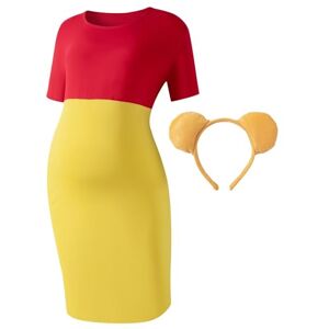PROMOTED TO BIG SISTER Halloween Maternity Costume Women Mini Dress, Multicoloured, Large PROMOTED TO BIG SISTER Halloween Maternity Costume Women Mini Dress, Multicoloured, Large