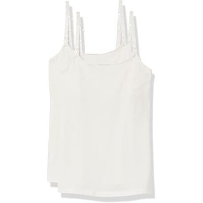 Amazon Essentials Women's Maternity Nursing Friendly Camisole with Adjustable Straps and Built-in Shelf Bra, Pack of 2 Amazon Essentials Women's Maternity Nursing Friendly Camisole with Adjustable Straps and Built-in Shelf Bra, Pack of 2