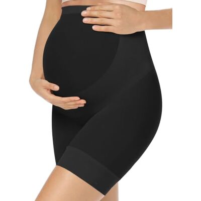 KIM S Women's Seamless Maternity Shapewear for Dresses, Mid-Thighs Pregnancy Underwear, S-XXXL, B. Black, XL KIM S Women's Seamless Maternity Shapewear for Dresses, Mid-Thighs Pregnancy Underwear, S-XXXL, B. Black, XL