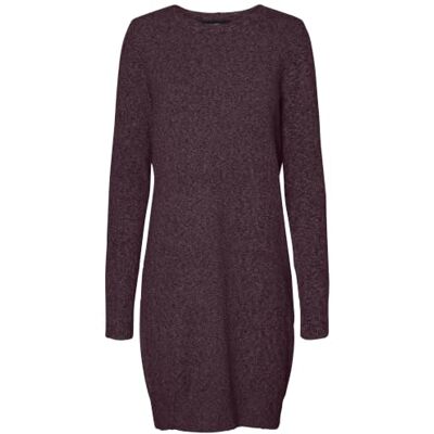VERO MODA Vmmdoffy LS O-Neck Dress Ga Noos, Winetasting, XL VERO MODA Vmmdoffy LS O-Neck Dress Ga Noos, Winetasting, XL
