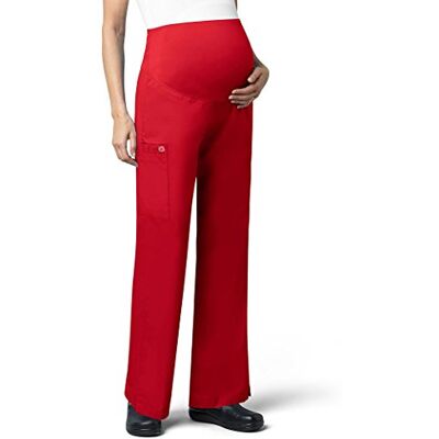 WINK Wonder 545XREDT3XL Wonder Work Women's Maternity Cargo Pant, Red, Extended-3XL Size WINK Wonder 545XREDT3XL Wonder Work Women's Maternity Cargo Pant, Red, Extended-3XL Size