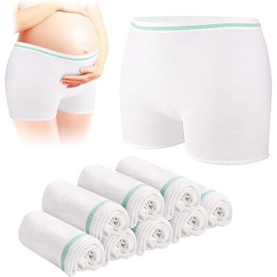 CARER Healthcare Incontinence Pregnancy Carer Healthcare Disposable Maternity & Postpartum Underwear, 8 Pack High-Waisted Stretchy Seamless Pants for Incontinence, Labour & Postnatal Care CARER Healthcare Incontinence Pregnancy Carer Healthcare Disposable Maternity & Postpartum Underwear, 8 Pack High-Waisted Stretchy Seamless Pants for Incontinence, Labour & Postnatal Care