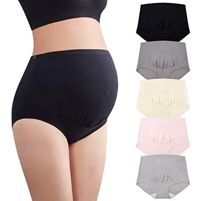 Mama Cotton Women's High Waist Maternity Panties Underwear (pack of 5) Mama Cotton Women's High Waist Maternity Panties Underwear (pack of 5)