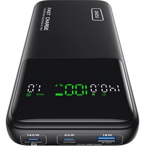 INIU 140W 27000mAh Portable Charger for Laptop & Phone, Mini Power Bank with PD QC Fast Charging (USB-C in/Out) High Capacity Electronics Battery Pack for iPad, Samsung, Travel, Camping INIU 140W 27000mAh Portable Charger for Laptop & Phone, Mini Power Bank with PD QC Fast Charging (USB-C in/Out) High Capacity Electronics Battery Pack for iPad, Samsung, Travel, Camping