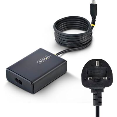 StarTech 100W USB-C Laptop Charger, Power Adapter Brick for Dell, XPS 100W USB-C Laptop Charger with 1.5m Tethered USB-C Cable, HP ProBook, MacBook Pro, Surface StarTech 100W USB-C Laptop Charger, Power Adapter Brick for Dell, XPS 100W USB-C Laptop Charger with 1.5m Tethered USB-C Cable, HP ProBook, MacBook Pro, Surface