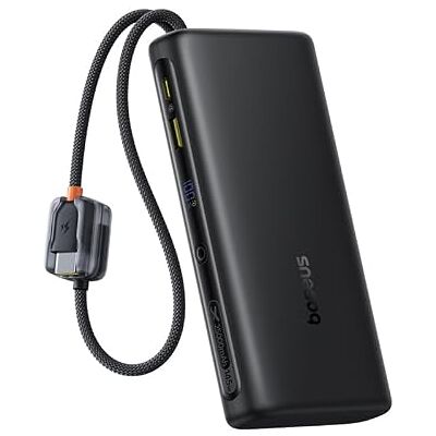 Baseus FC41 145W 25000mAh Power Bank CCC Certified, Fast Charging Power Bank with 2 Integrated USB-C Cable, Portable Laptop Charger Battery Pack for MacBook, iPad iPhone 17/16 Series, Samsung Baseus FC41 145W 25000mAh Power Bank CCC Certified, Fast Charging Power Bank with 2 Integrated USB-C Cable, Portable Laptop Charger Battery Pack for MacBook, iPad iPhone 17/16 Series, Samsung