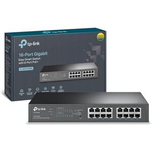 TP-Link TL-SG1016PE 16-Port Gigabit Ethernet Splitter PoE Switch, 8 802.3af/at PoE+ Ports up to 30 W for each PoE Port and 150 W for all PoE Ports, Metal Casing Network Swtich, IGMP Snooping, VLAN TP-Link TL-SG1016PE 16-Port Gigabit Ethernet Splitter PoE Switch, 8 802.3af/at PoE+ Ports up to 30 W for each PoE Port and 150 W for all PoE Ports, Metal Casing Network Swtich, IGMP Snooping, VLAN