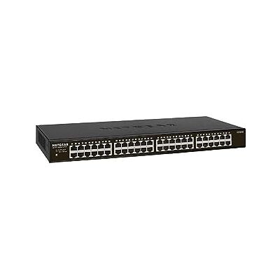 Netgear 48 Port Gigabit Switch (GS348) Unmanaged Network Switch Ethernet Hub Desktop or Wall Mount Netgear 48 Port Gigabit Switch (GS348) Unmanaged Network Switch Ethernet Hub Desktop or Wall Mount