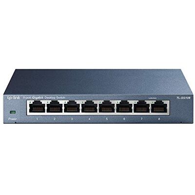 TP-Link TL-SG108E Switch Metal 8 Ports Gigabit IGMP+Vlan+QoS TP-Link TL-SG108E Switch Metal 8 Ports Gigabit IGMP+Vlan+QoS