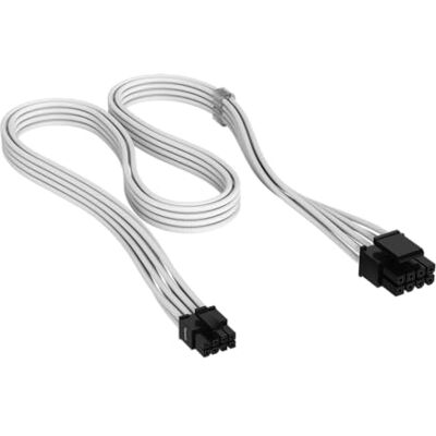 Corsair Elite Premium Type 5 Individually Sleeved EPS/ATX12V (4+4) 8-Pin PSU Cable – Low-Profile Cable Combs, Triple-Mesh Paracord Sleeve, Compatible Type 5 PSUs – White Corsair Elite Premium Type 5 Individually Sleeved EPS/ATX12V (4+4) 8-Pin PSU Cable – Low-Profile Cable Combs, Triple-Mesh Paracord Sleeve, Compatible Type 5 PSUs – White