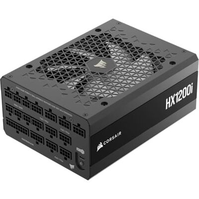 Corsair HX1200i (2025) Fully Modular Ultra-Low Noise ATX Power Supply with 12V-2x6 Cable – ATX 3.1 & PCIe 5.1 Compliant, Cybenetics Platinum Efficiency, Fluid Dynamic Bearing Fan – Black Corsair HX1200i (2025) Fully Modular Ultra-Low Noise ATX Power Supply with 12V-2x6 Cable – ATX 3.1 & PCIe 5.1 Compliant, Cybenetics Platinum Efficiency, Fluid Dynamic Bearing Fan – Black