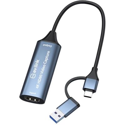 AV Link AV:Link 4K HDMI Video Capture Card USB 3.0 Type-C & A for Gaming, Streaming, Recording on Windows, Mac, iPad, Apple TV, PS, Xbox, Nintendo Switch, CamLink, Laptop, Tablet AV Link AV:Link 4K HDMI Video Capture Card USB 3.0 Type-C & A for Gaming, Streaming, Recording on Windows, Mac, iPad, Apple TV, PS, Xbox, Nintendo Switch, CamLink, Laptop, Tablet