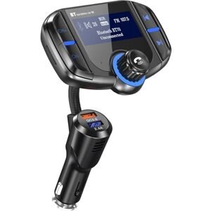 GizmoVine FM Transmitter, Car Bluetooth, Hands Free Car Kit with Sensitive Volume Control Knob and Large Button/ 1.7" Display/QC Fast Charger, 3 in 1 Music Player Supports Aux & TF Card & USB Disk GizmoVine FM Transmitter, Car Bluetooth, Hands Free Car Kit with Sensitive Volume Control Knob and Large Button/ 1.7" Display/QC Fast Charger, 3 in 1 Music Player Supports Aux & TF Card & USB Disk