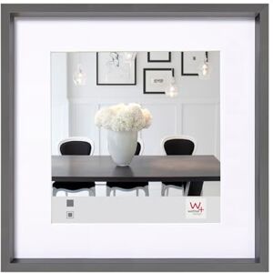 walther design Picture Frame Steel 30 x 30 cm with PassepArtout, Steel Style Plastic Frame ES330D walther design Picture Frame Steel 30 x 30 cm with PassepArtout, Steel Style Plastic Frame ES330D