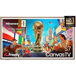 Hisense 55" 55S7NQTUK Canvas TV 144Hz Game Mode PRO, Art Mode, Styles Swaps Frames, UltraSlim Wall Mount with Freely, Disney +, YouTube, Netflix Hisense 55" 55S7NQTUK Canvas TV 144Hz Game Mode PRO, Art Mode, Styles Swaps Frames, UltraSlim Wall Mount with Freely, Disney +, YouTube, Netflix