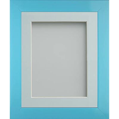 Frame Company Candy Range Aqua Blue 10x8 Frame With Light Blue Mount for image size 6x4 inches Frame Company Candy Range Aqua Blue 10x8 Frame With Light Blue Mount for image size 6x4 inches
