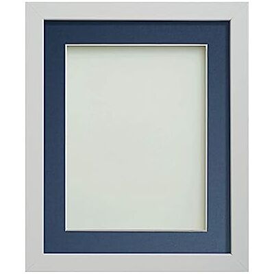 Frame Company Allington White 20x16 inch Frame With Blue Mount For Image A3 *Choice of sizes* Fitted with Real Glass Frame Company Allington White 20x16 inch Frame With Blue Mount For Image A3 *Choice of sizes* Fitted with Real Glass