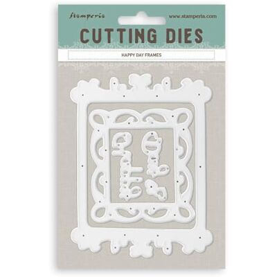Stamperia Cutting Dies for Scrapbooking, Albums, Cards, Bullet Journals, and More, Create Decorations with Natural Elements, Perfect for Crafts and Gifting (A6) (All Around Happy Day Frames) Stamperia Cutting Dies for Scrapbooking, Albums, Cards, Bullet Journals, and More, Create Decorations with Natural Elements, Perfect for Crafts and Gifting (A6) (All Around Happy Day Frames)