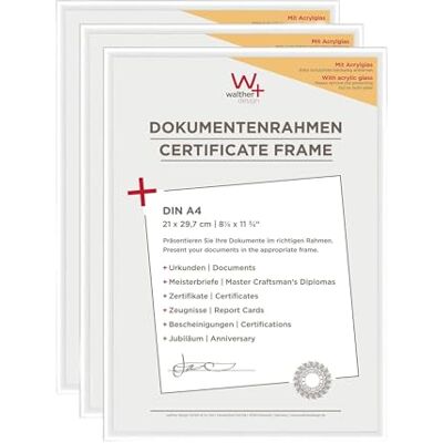 WALTHER DESIGN Bianca - 21x29.7cm Acrylic Picture Frame Set - Picture Frame WALTHER DESIGN Bianca - 21x29.7cm Acrylic Picture Frame Set - Picture Frame
