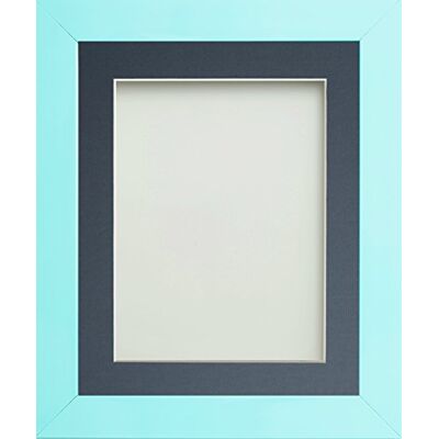 Frame Company Candy Range Aqua Blue 18x14 Frame With Blue Mount for image size 14x10 inches Frame Company Candy Range Aqua Blue 18x14 Frame With Blue Mount for image size 14x10 inches