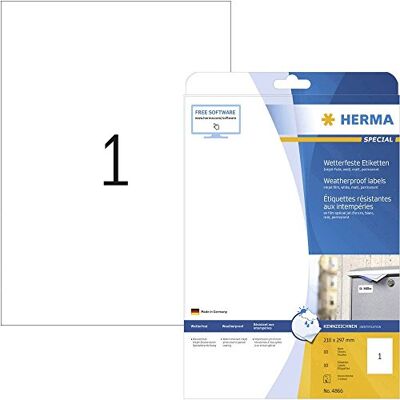 HERMA White Weatherproof Inkjet Labels - Labels HERMA White Weatherproof Inkjet Labels - Labels