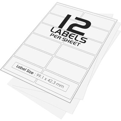 iSOUL 12 Per Page/Sheet, 1000 Sheets (12000 Sticky Label), White Blank Matt Self-Adhesive A4 Address Shipping Labels Stickers, Laser Inkjet Compatible L4743REV-25 Printer Paper, 63.5 X 72 mm JAM Free iSOUL 12 Per Page/Sheet, 1000 Sheets (12000 Sticky Label), White Blank Matt Self-Adhesive A4 Address Shipping Labels Stickers, Laser Inkjet Compatible L4743REV-25 Printer Paper, 63.5 X 72 mm JAM Free