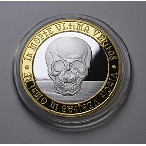 The Commemorative Coin Company MEMENTO MORI Silver & 24ct Gold 'Dual Metal' REMINDER COIN in Capsule. Owl/Death/Stoic/Reflection/Stoicism The Commemorative Coin Company MEMENTO MORI Silver & 24ct Gold 'Dual Metal' REMINDER COIN in Capsule. Owl/Death/Stoic/Reflection/Stoicism