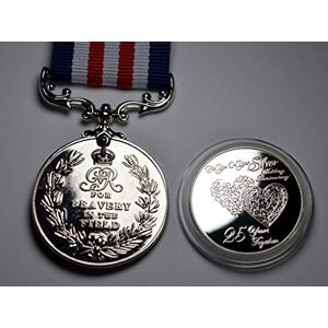 The Commemorative Coin Company 25th SILVER WEDDING ANNIVERSARY Commemorative & Capsule with 'Bravery in the Field' Service Medal! Gift/Present 25 Years Together 999 Silver The Commemorative Coin Company 25th SILVER WEDDING ANNIVERSARY Commemorative & Capsule with 'Bravery in the Field' Service Medal! Gift/Present 25 Years Together 999 Silver