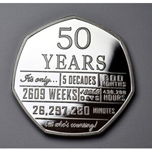 The Commemorative Coin Company 50th Birthday .999 Silver Commemorative. Unique Gift/Present Party/Celebration Ideas 50 Fifty Years The Commemorative Coin Company 50th Birthday .999 Silver Commemorative. Unique Gift/Present Party/Celebration Ideas 50 Fifty Years
