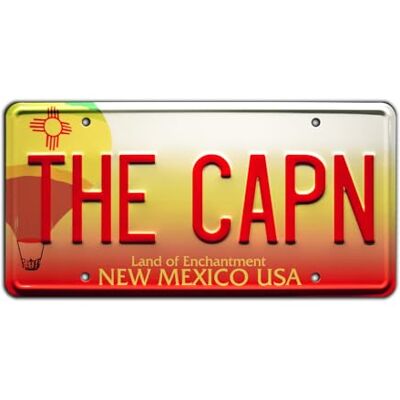 Celebrity Machines Breaking Bad THE CAPN Metal Stamped License Plate Celebrity Machines Breaking Bad THE CAPN Metal Stamped License Plate
