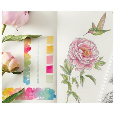 Sizzix Clear Rubber Stamp Set, Flowers & Creatures by Willow Wolfe, 7 Stamps Sizzix Clear Rubber Stamp Set, Flowers & Creatures by Willow Wolfe, 7 Stamps