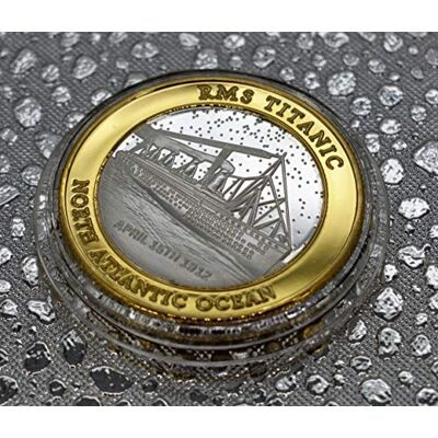 The Commemorative Coin Company RMS TITANIC, WHITE STAR LINE Fine Silver & 24ct Gold 'Dual Metal' Commemorative in Capsule. Olympic Class Ocean Liner, 1912, London to Southampton The Commemorative Coin Company RMS TITANIC, WHITE STAR LINE Fine Silver & 24ct Gold 'Dual Metal' Commemorative in Capsule. Olympic Class Ocean Liner, 1912, London to Southampton