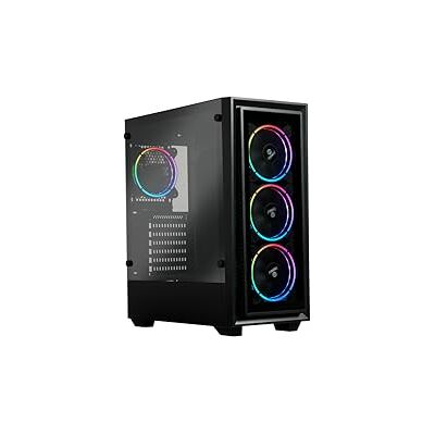 Enermax Starryfort SF30 ARGB Mid Tower Gaming PC case made of tempered glass, incl. 4x T.B. RGB A.D ARGB-12cm PWM fan- 2x USB3.0 1x USB2.0, ECA-SF30-M0BB-ARGB Enermax Starryfort SF30 ARGB Mid Tower Gaming PC case made of tempered glass, incl. 4x T.B. RGB A.D ARGB-12cm PWM fan- 2x USB3.0 1x USB2.0, ECA-SF30-M0BB-ARGB