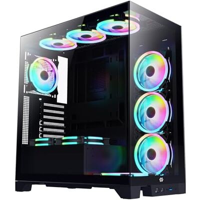 Bluegears Bgears b-Pellucid ATX Gaming PC Case. Front and Side Tempered Glass Design with Built in USB Type C Port. (Fans are Sold Separately!!). Bluegears Bgears b-Pellucid ATX Gaming PC Case. Front and Side Tempered Glass Design with Built in USB Type C Port. (Fans are Sold Separately!!).