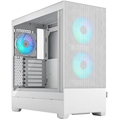 Fractal Design Pop Air RGB White Tempered Glass Clear Tint Honeycomb Mesh Front – TG side panel Three 120 mm Aspect 12 RGB fans included – ATX High Airflow Mid Tower PC Gaming Case Fractal Design Pop Air RGB White Tempered Glass Clear Tint Honeycomb Mesh Front – TG side panel Three 120 mm Aspect 12 RGB fans included – ATX High Airflow Mid Tower PC Gaming Case