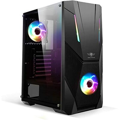 Spirit Of Gamer ROGUE V PC Gamer ATX/mATX/ITX Case Front Panel and Tempered Glass Wall 2 x 120mm Addressable RGB LED Fans AURA/MSI MYSTIC/ASROCK 3Pin Compatible Spirit Of Gamer ROGUE V PC Gamer ATX/mATX/ITX Case Front Panel and Tempered Glass Wall 2 x 120mm Addressable RGB LED Fans AURA/MSI MYSTIC/ASROCK 3Pin Compatible