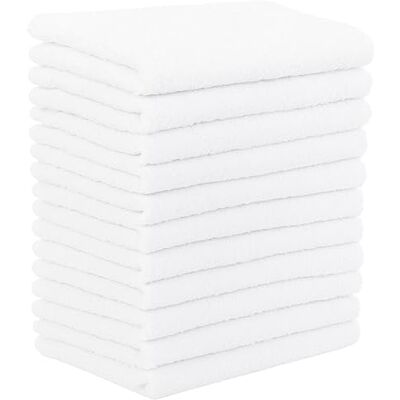 DUDU N GIRLIE Baby Terry Towelling Cloth Nappies Flat Diapers Washable Nappies Baby Face Hand Cloths Bath Flannel Wash Towel Wipe Feeding Soft 100% Cotton 60x60cms Nappy (Pack of 12, White) DUDU N GIRLIE Baby Terry Towelling Cloth Nappies Flat Diapers Washable Nappies Baby Face Hand Cloths Bath Flannel Wash Towel Wipe Feeding Soft 100% Cotton 60x60cms Nappy (Pack of 12, White)