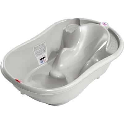 OKBABY Onda Ergonomic Bath Tub for Baby Bathing 0-12 Months Grey OKBABY Onda Ergonomic Bath Tub for Baby Bathing 0-12 Months Grey