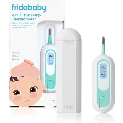 Frida Baby 3-in-1 Rectal, Underarm & Oral Thermometer for Kids, Digital Baby Thermometer for Infants, Toddlers, & Kids, Quick & Accurate Temperature Check, Includes Carrying Case for Storage Frida Baby 3-in-1 Rectal, Underarm & Oral Thermometer for Kids, Digital Baby Thermometer for Infants, Toddlers, & Kids, Quick & Accurate Temperature Check, Includes Carrying Case for Storage